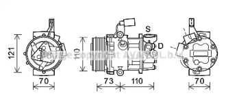 AVA QUALITY COOLING vwk375 -  Компрессор, кондиционер